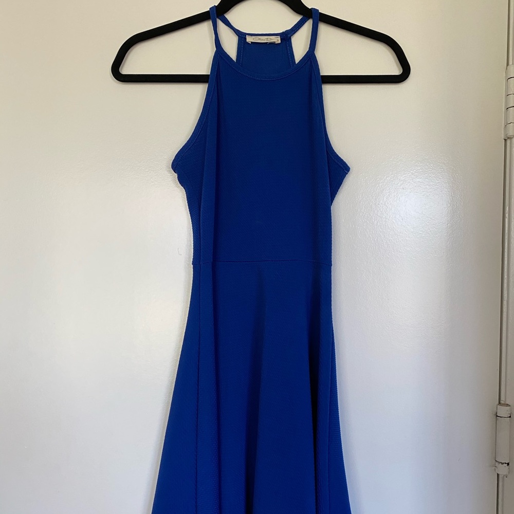 Royal blue midi dress